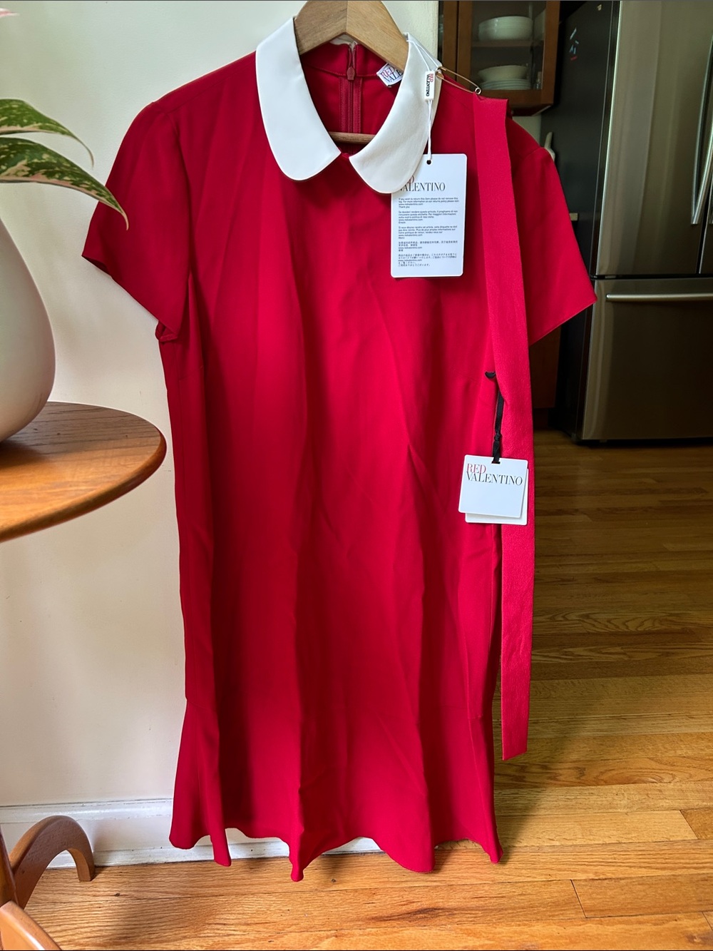 RED Valentino Red Dress with White Peter Pan Collar